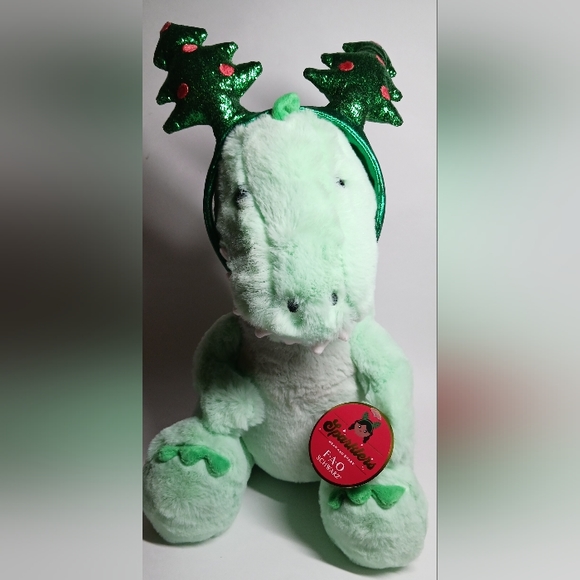 12" Plush Dinosaur with Removable Tree Headband - Picture 1 of 7